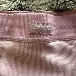 Skims  Pink Ribbed Leggings